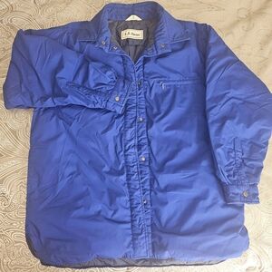 L.L. Bean Men's Cobalt Blue Shirt Jacket Goosedown